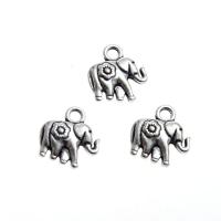 Pendentifs animaux en alliage de zinc, éléphant, argent Vendu par sac