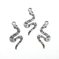 Pendentifs animaux en alliage de zinc, serpent, argent Vendu par sac