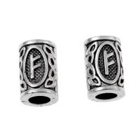 Zinc Alloy Tube Beads, Column, DIY, silver color Approx 5mm 