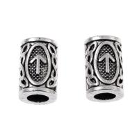 Zinc Alloy Tube Beads, Column, DIY, silver color Approx 5mm 