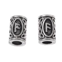 Zinc Alloy Tube Beads, Column, DIY, silver color Approx 5mm 