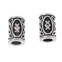 Zinc Alloy Tube Beads, Column, DIY, silver color Approx 5mm 