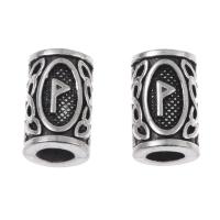 Zinc Alloy Tube Beads, Column, DIY, silver color Approx 5mm 