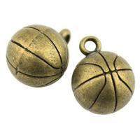 Zinc Alloy Jewelry Pendants, Basketball, plated 11mm 