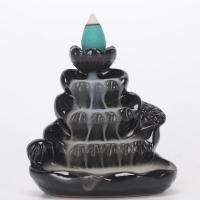 Incense Smoke Flow Backflow Holder Ceramic Incense Burner, Porcelain, half handmade, for home and office & durable 