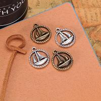 Zinc Alloy Jewelry Pendants, Ship, plated, DIY & hollow 16mm 