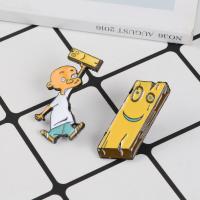 Enamel Brooch, Zinc Alloy, Cartoon, stoving varnish, Unisex mixed colors 