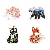 Enamel Brooch, Zinc Alloy, Animal, stoving varnish, Unisex mixed colors 