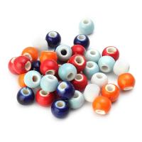 Revestimiento Porcelana bolas, Esférico, Bricolaje, más colores para la opción, 9x7.5mm, 50PCs/Bolsa, Vendido por Bolsa