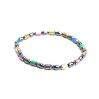 Tobillera de joyería de moda, Hematite, pulido, unisexo, multicolor, 14x5mm, longitud:aproximado 7.87 Inch, Vendido por UD