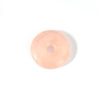 Natural Quartz Pendants, Rose Quartz, Donut, pink 