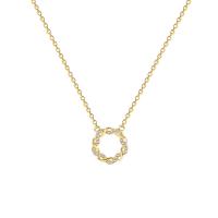 Collier de bijoux de titane, Acier titane, avec 2.44 chaînes de rallonge, Plaqué d'or, bijoux de mode & pavé de micro zircon & pour femme, doré, 13mm .3 cm, Vendu par PC