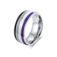 304 Stainless Steel Finger Ring, epoxy gel & for man 8mm 