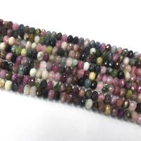 Perles de Tourmaline naturels, abaque, DIY & facettes, couleurs mélangées Environ 39 cm, Vendu par brin