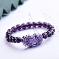 Amethyst Bracelet, Mythical Wild Animal, Unisex, purple, 10mm Approx 19 cm 