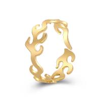 Zinc Alloy Cuff Finger Ring, plated, fashion jewelry & for woman, golden, 20mm 