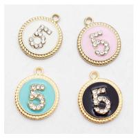 Zinc Alloy Rhinestone Pendants, plated, enamel & with rhinestone Approx 