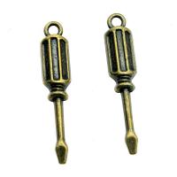 Zinc Alloy Tool Pendants, Screwdriver, plated 