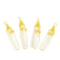 Gemstone Brass Pendants, Gypsum Stone, with Brass, white, 3-6cm 