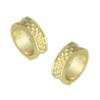 Brass Spacer Beads, Donut, gold color plated 