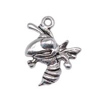 Pendentifs animaux en alliage de zinc, abeille, Placage, argent Vendu par PC