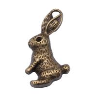 Pendentifs animaux en alliage de zinc, lapin, Placage, plus de couleurs à choisir Vendu par PC