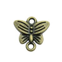 Conector de aleación de Zinc animal, Mariposa, chapado, más colores para la opción, 14x14mm, Vendido por UD