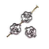 Zinc Alloy Flat Beads, Flower, plated, vintage & DIY 