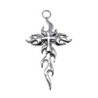 Zinc Alloy Cross Pendants, antique silver color plated, vintage & Unisex 