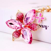 Zinc Alloy Key Clasp, Flower, high quality plated, fashion jewelry & Unisex & enamel nickel free 