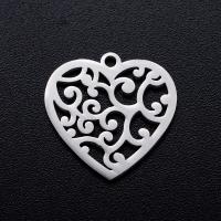 Stainless Steel Heart Pendants, 201 Stainless Steel, Vacuum Ion Plating, fashion jewelry & DIY & Unisex 