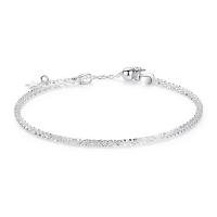 Sterlingsilber- Kettenarmband-, 925er Sterling Silber, mit Verlängerungskettchen von 1.18 inch, plattiert, für Frau, keine, Länge:ca. 6.29 ZollInch, verkauft von PC