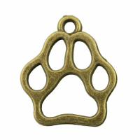 Zinc Alloy Jewelry Pendants, Bear Paw, plated, DIY 