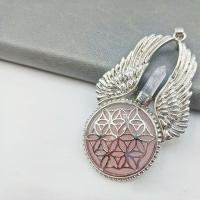 Gemstone Zinc Alloy Pendants, Natural Stone, with Zinc Alloy 