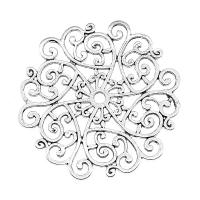 Zinc Alloy Jewelry Pendants, plated, filigree 