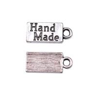 Zinc Alloy Message Pendants, Square, plated 