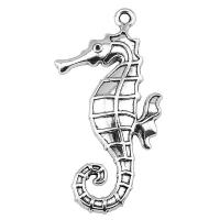 Pendentifs animaux en alliage de zinc, hippocampe, Placage, argent Vendu par PC