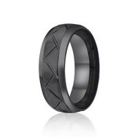 Anillo de dedo de acero Titanium de, Partículas de acero, para hombre, Negro, 8mm, Vendido por UD