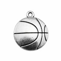 Zinc Alloy Jewelry Pendants, Basketball, antique silver color plated, vintage & Unisex 