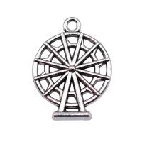 Zinc Alloy Jewelry Pendants, Ferris Wheel, antique silver color plated, vintage & Unisex 