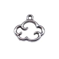 Zinc Alloy Jewelry Pendants, Cloud, antique silver color plated, vintage & Unisex & hollow 