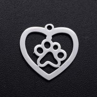 Stainless Steel Heart Pendants, 201 Stainless Steel, Vacuum Ion Plating, fashion jewelry & DIY & Unisex 