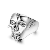 Anillo de dedo de acero Titanium de, Partículas de acero, Calavera, pulido, unisexo & diverso tamaño para la opción, color original, Vendido por UD