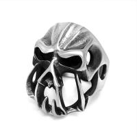 Anillo de dedo de acero Titanium de, Partículas de acero, Calavera, pulido, unisexo & diverso tamaño para la opción & hueco, color original, Vendido por UD