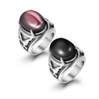 Titan Stahl Fingerring, Titanstahl, mit Achat, Eule, poliert, unisex & verschiedene Größen vorhanden, keine, verkauft von PC