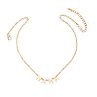 aleación de zinc collar, con 2.95inch extender cadena, chapado en color dorado, Joyería & para mujer, longitud:aproximado 14.96 Inch, Vendido por UD