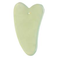 Jade de montaña nueva Placa de raspado, Corazón, Masaje, 72x40mm, Vendido por UD