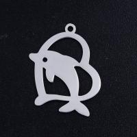 Edelstahl Tier Anhänger, 201 Edelstahl, Dolphin, Vakuum-Ionen-Beschichtung, Modeschmuck & DIY & unisex, keine, 25x18mm, 5PCs/Tasche, verkauft von Tasche