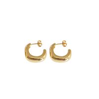 Brass Stud Earring, plated, for woman 