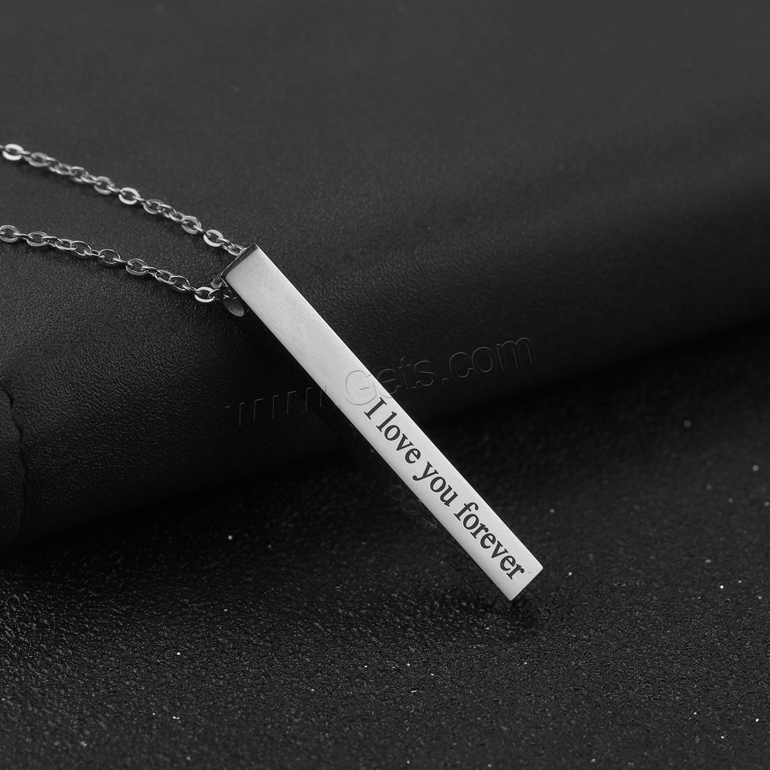 Stainless Steel Jewelry Necklace, 304 Stainless Steel, with 1.97inch extender chain, Vacuum Ion Plating, Each custom text must be less than 10 letters & fashion jewelry & Unisex, more colors for choice, Length:Approx 17.72 Inch, Sold By PC